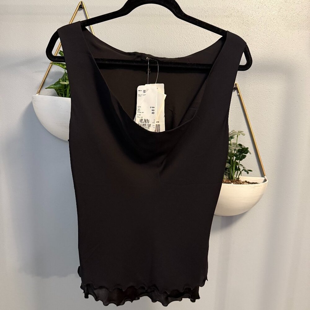 Escada - black, silk tank, Size 40 EU